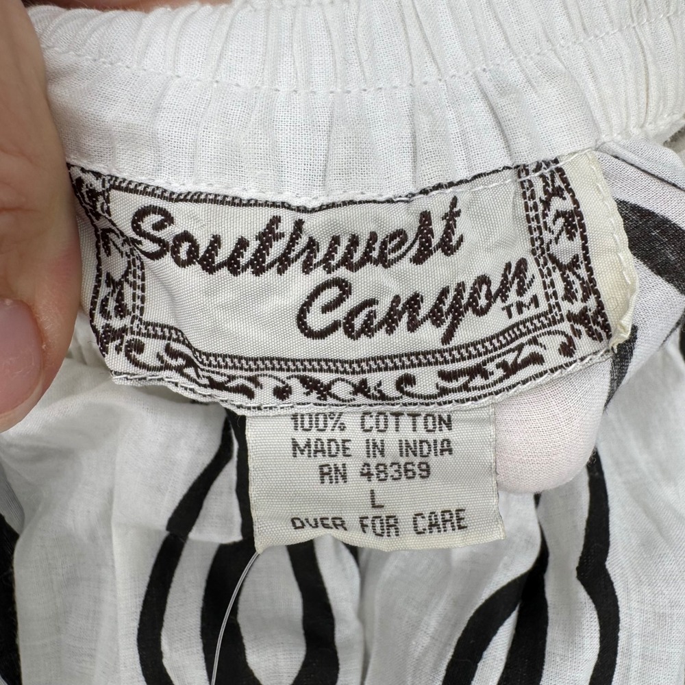 NWT Deadstock Vintage Southwest Canyon 100% Cotton Sequined Boho Broom Skirt L - Picture 9 of 10